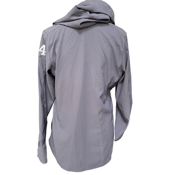Under Armour Grey Storm 3/4 Zip up with Hood Pull Over Light Athematic Top - Picture 4 of 11